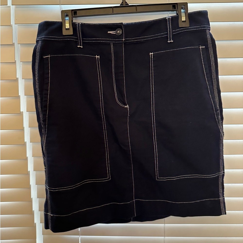 NWOT Land’s End dark denim skirt
